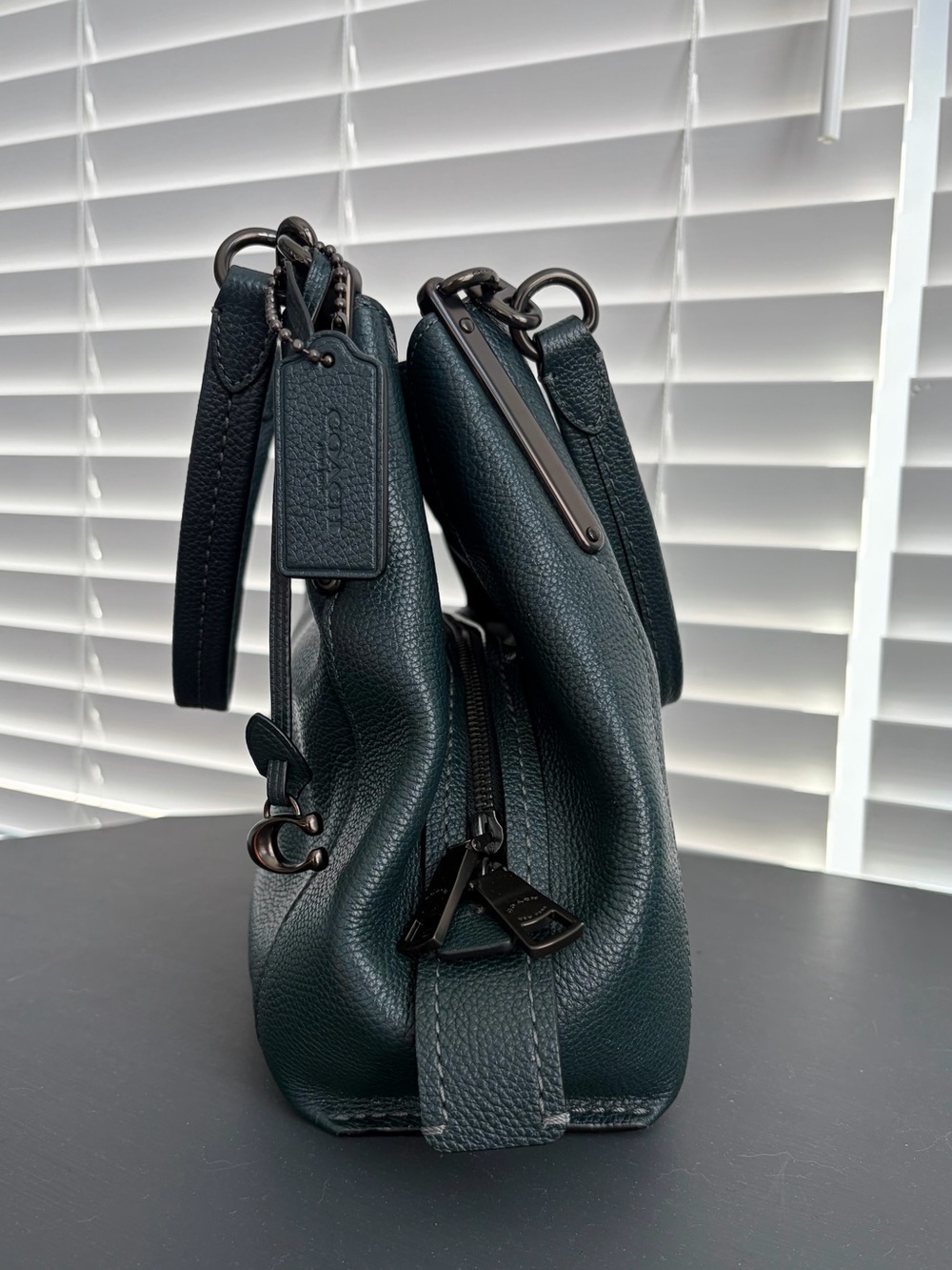 COACH Dalton 28 Midnight (Dark Greenish Blue) with Gunmetal Hardware - Picture 4 of 10